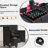 Portable Nail Art Table W/ LED Mirror, Bluetooth, Lockable Drawers, Telescopic Pole - Folding Manicure Station For Salons (Black)-194086559
