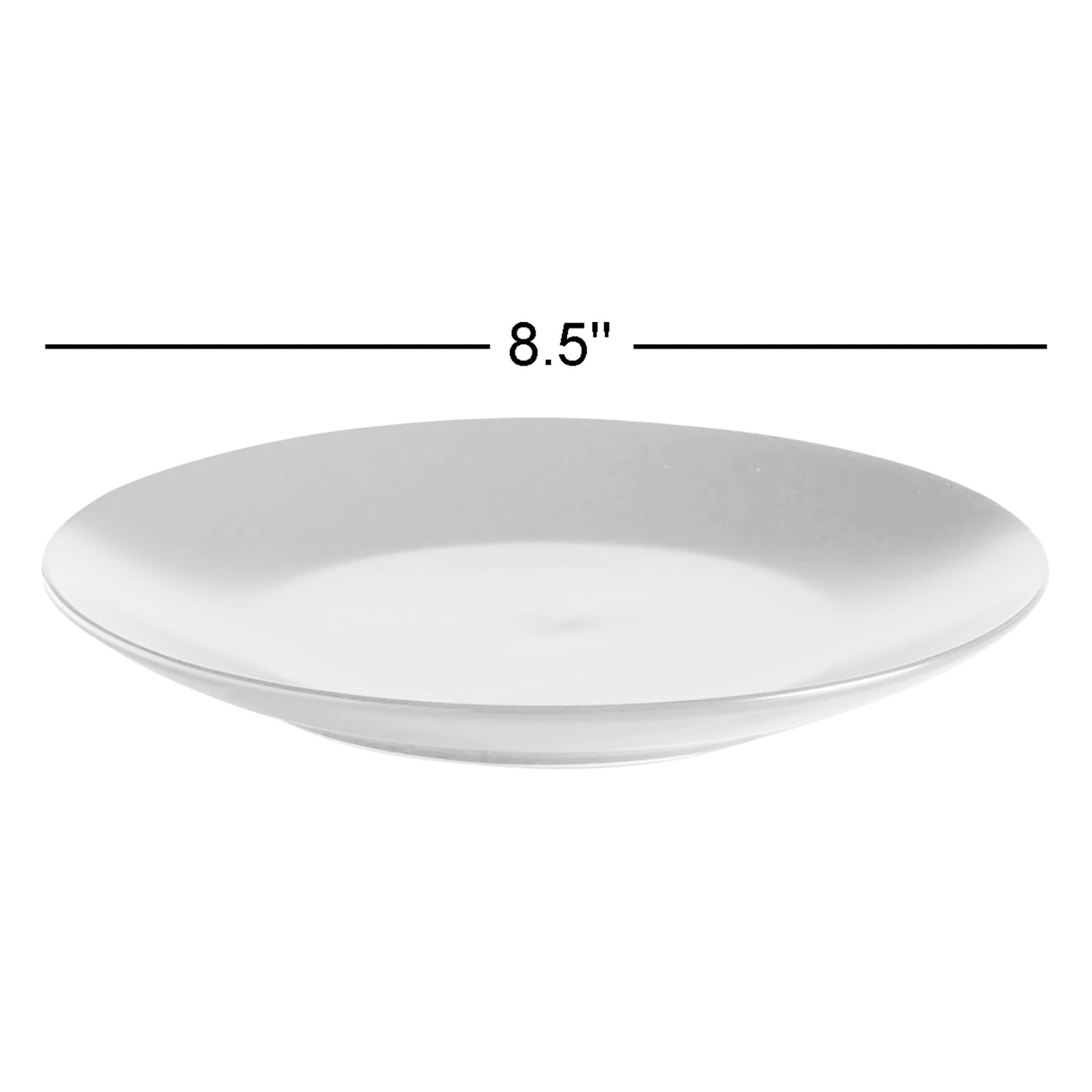 Izie Coupe Stoneware Salad Plate, White