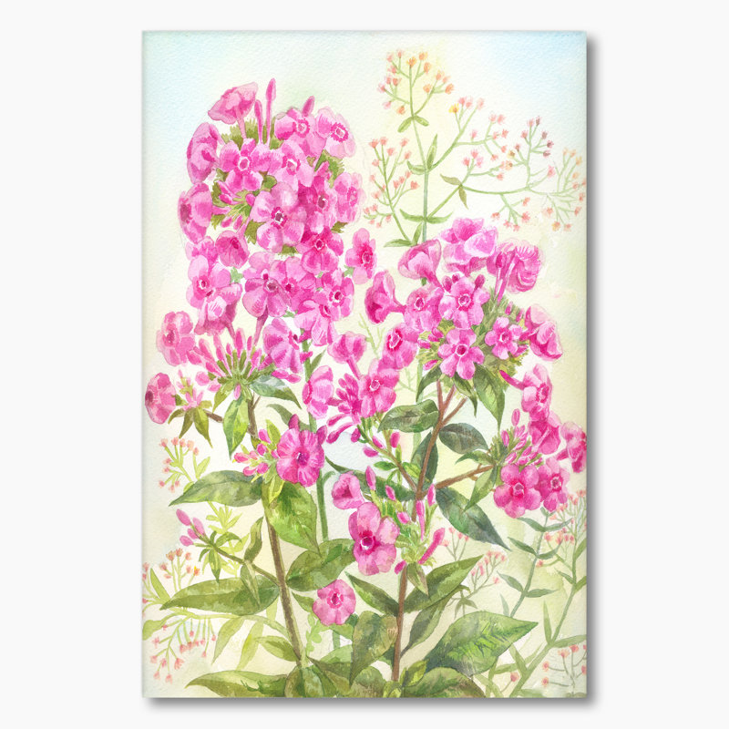 «Blossoming Pink Spring Flower», peinture sur toile, H 20 po x l 12 po x P 1 po, Toile tendue