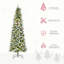 Arbre de Noël artificiel 7,5 pi avec lumières réalistes, 350 lumières DEL, pommes de pin, baies rouges et 1075 pointes