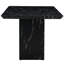 Élégante salle à manger avec table en marbre noir et 4 chaises rembourrées-250956703-250956702