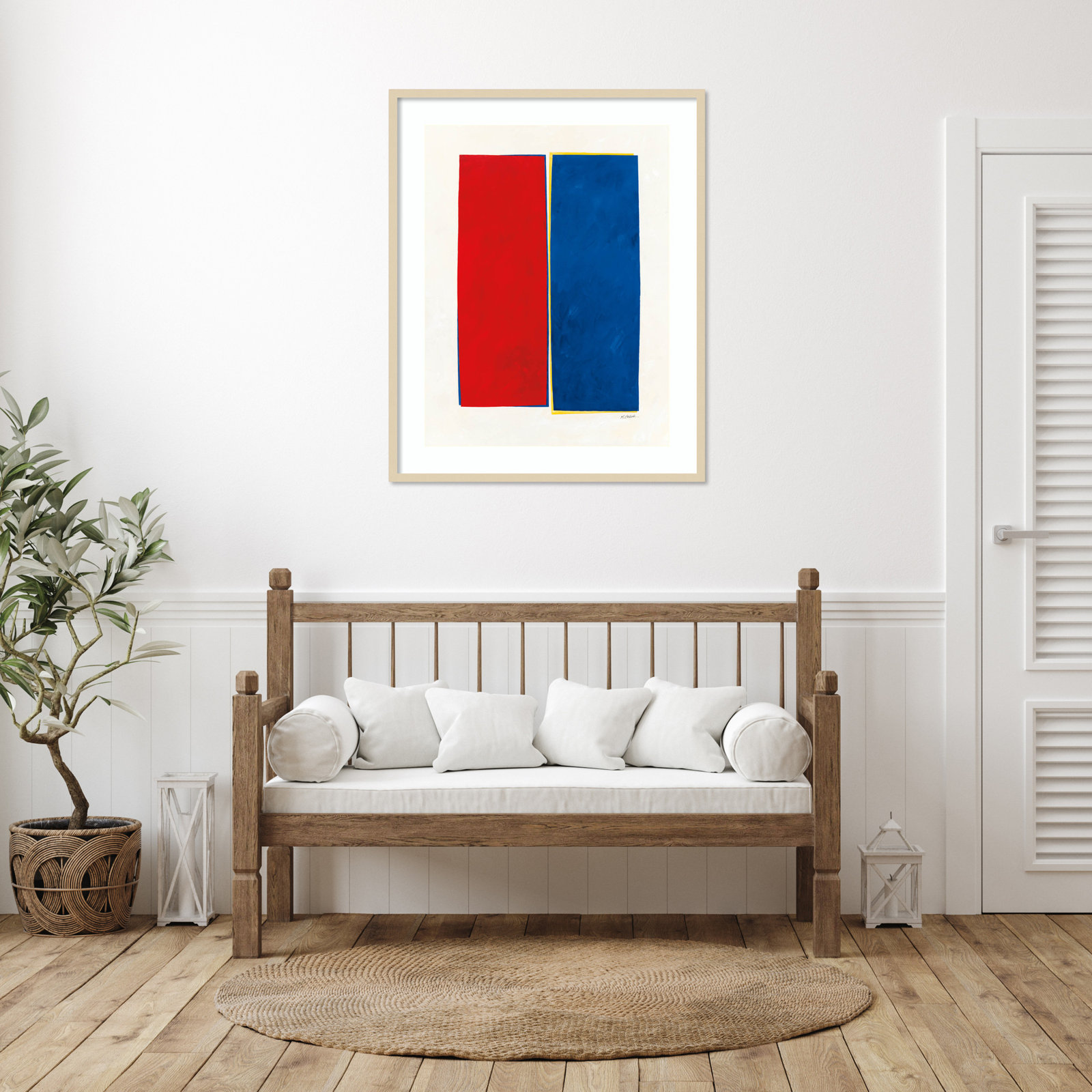 Monolithic II Wood Framed Wall Art Print, 41" H x 33" W, Brown Framed