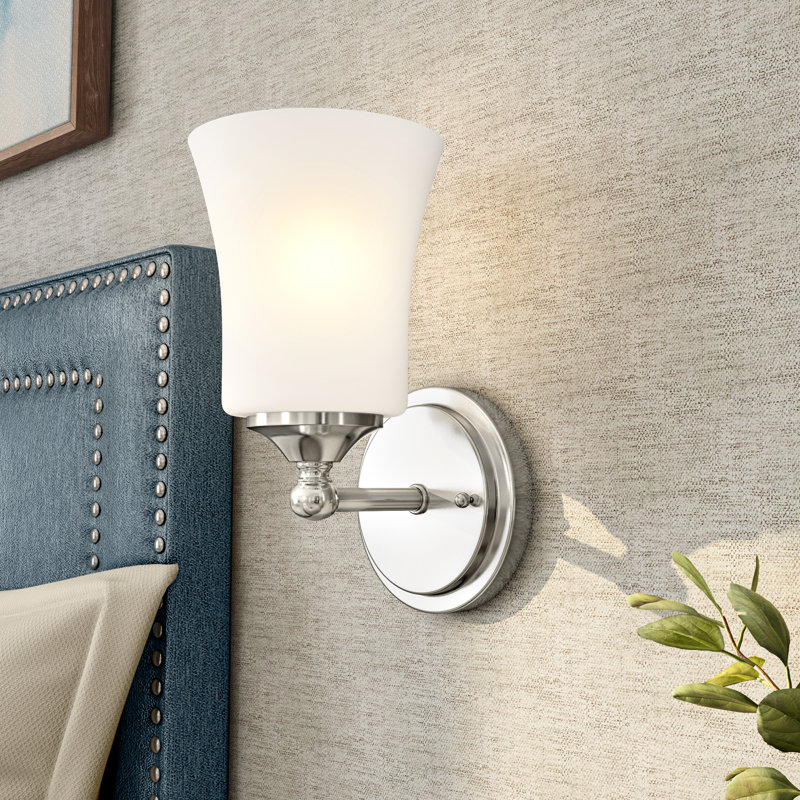 Jesslyn Steel Flush Mounted Sconce, Brushed Nickel