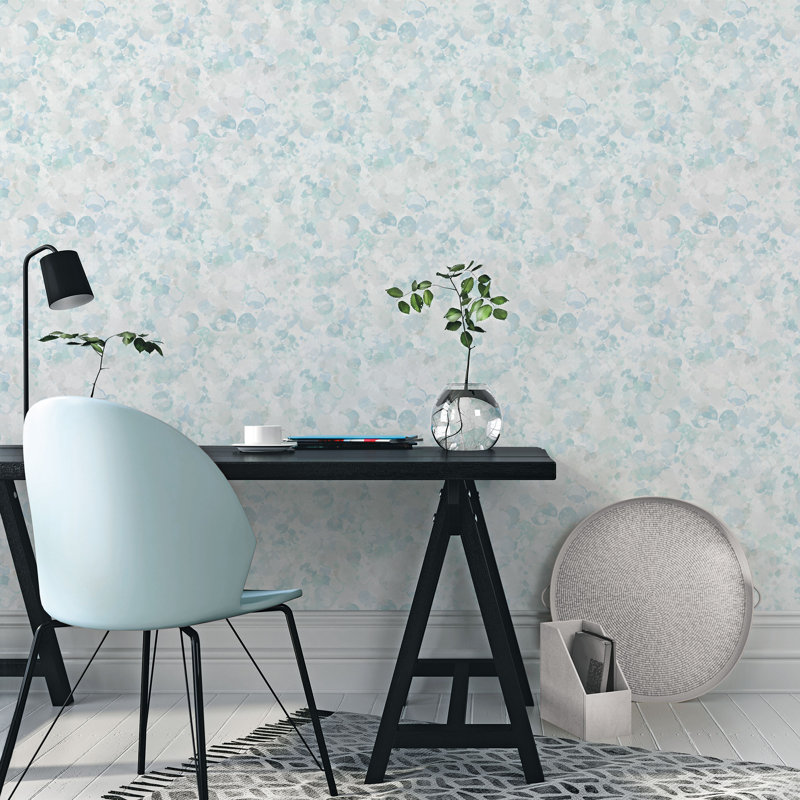 Carballo 1000cm x 53cm Textured Non-Pasted Roll, Aqua
