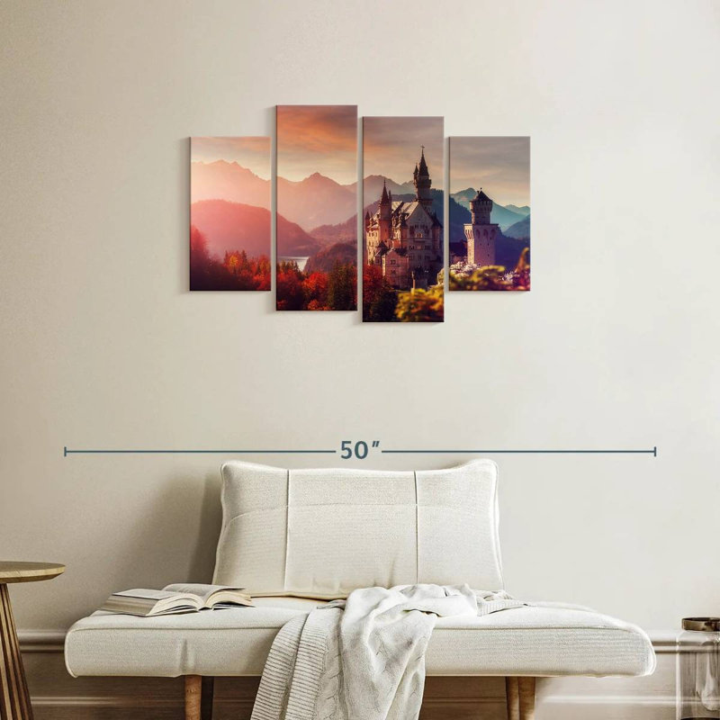 Lilie Majestic Neuschwanstein Castle, H 22 po x l 36 po