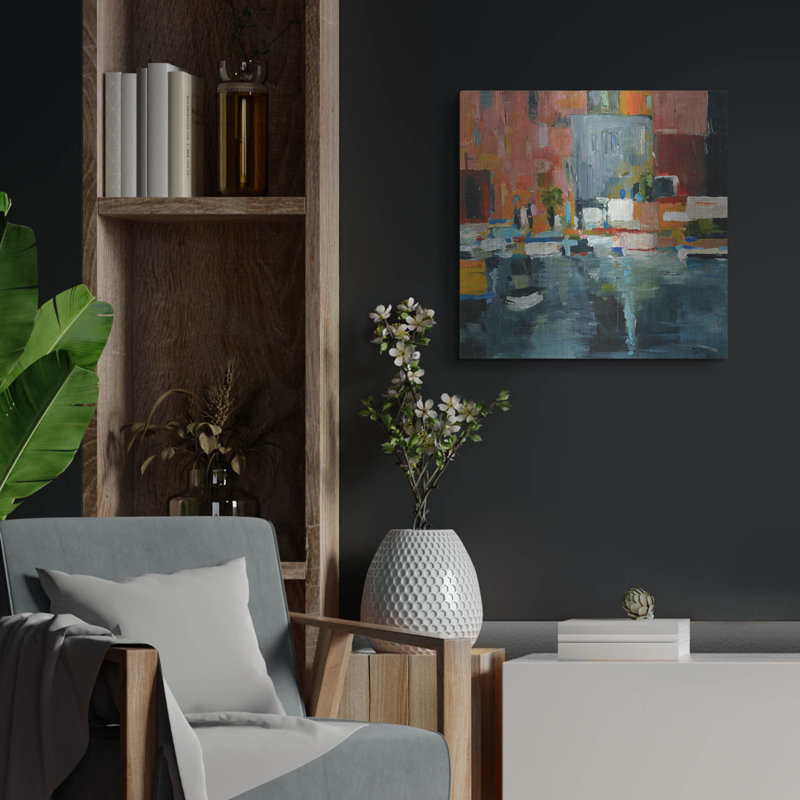 Art mural en métal «Marina Piccola» par Solveiga, H 24 po x l 24 po