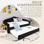 Lit de jour simple tapissier avec couchette, canapé-lit en velours avec ports USB-117530063