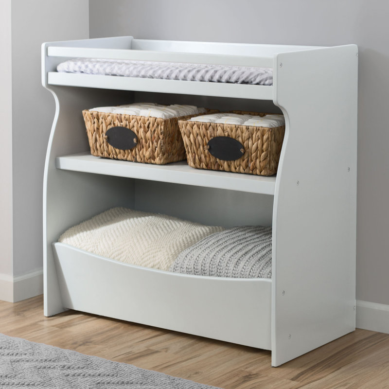 Bianca White Wooden 2-in-1 Changing Table with Storage