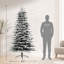 Sapin de Noël en pin des montagnes de 2,3 m (7,5 pi) pré-illuminé et recouvert de neige floquée, avec 500 lumières DEL et 1264 extrémités de branches pour une décoration festive des Fêtes