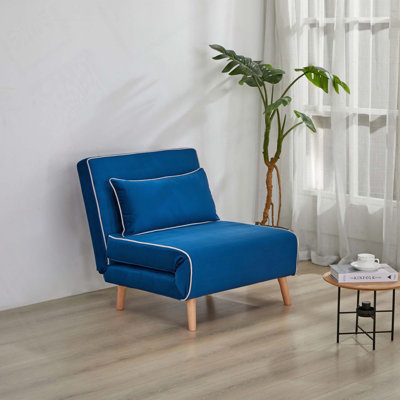 Chaise convertible en velours pliable