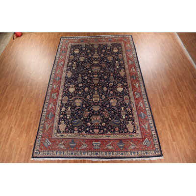 Navy Blue  Large Traditional Rug 10x16