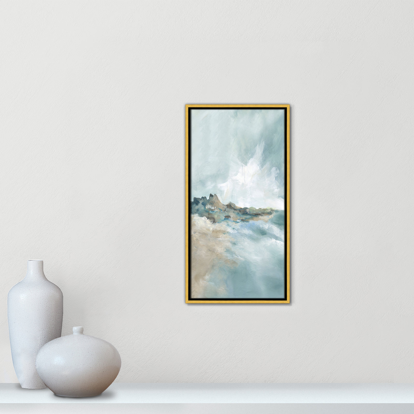 Coralie "Sandpoint" Print by Carol Robinson, 25.5" H x 13.5" W, Gold
