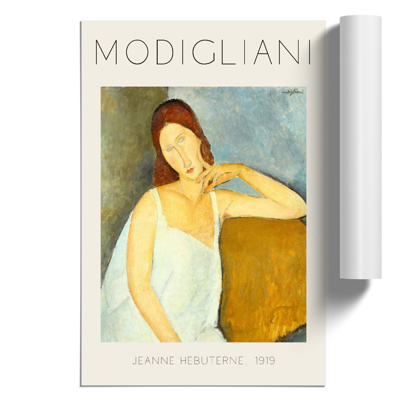 Jeanne Hebuterne Vol.1 by Amedeo Modigliani - No Frame Painting, 59cm H x 42cm W x 0.1cm D