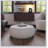 Luxurious Light Marble Top Drum Shape Leather Coffee Table For Modern Living Room Furniture-998028562