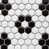 Blanc avec motif noir sélectionné