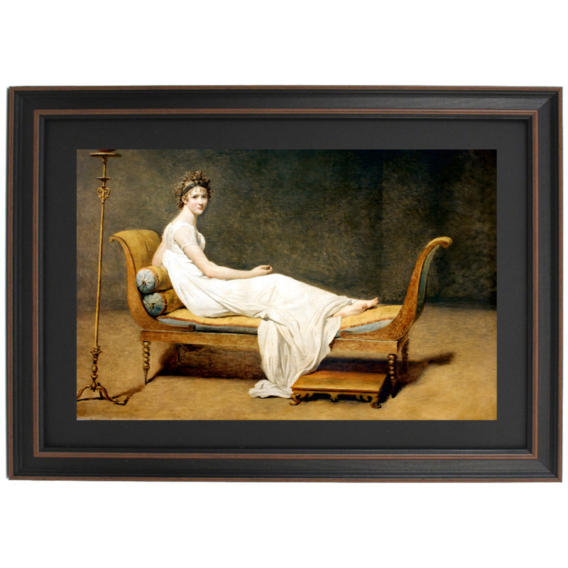 Madame Récamier par Jacques-Louis David, H 15,5 po x l 24 po