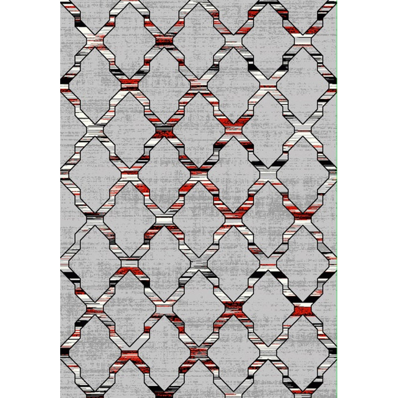 Tapis décoratif gris à motif géométrique touffeté Kitty, Rectangle, de 7 pi 10 po x 10 pi 10 po