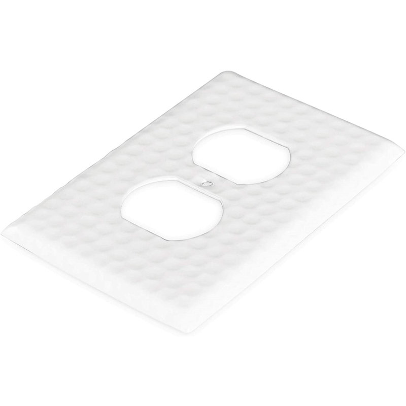 Plaque murale standard prise de courant 1 main, Blanc classique, 2