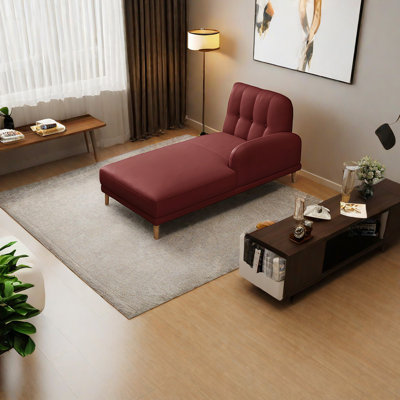 Chaise longue inclinable en simili cuir