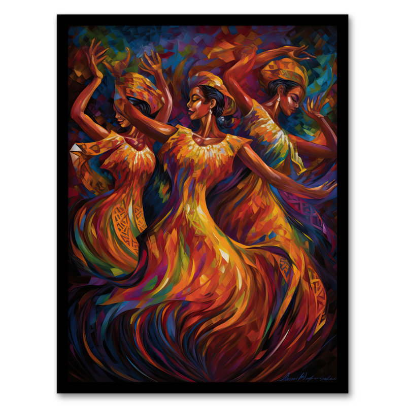 Mervil Latino Salsa Music Abstract South America Bright Bold - Single Picture Frame Print
