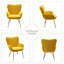 Fauteuil à oreilles Modern Velvet-2051586244