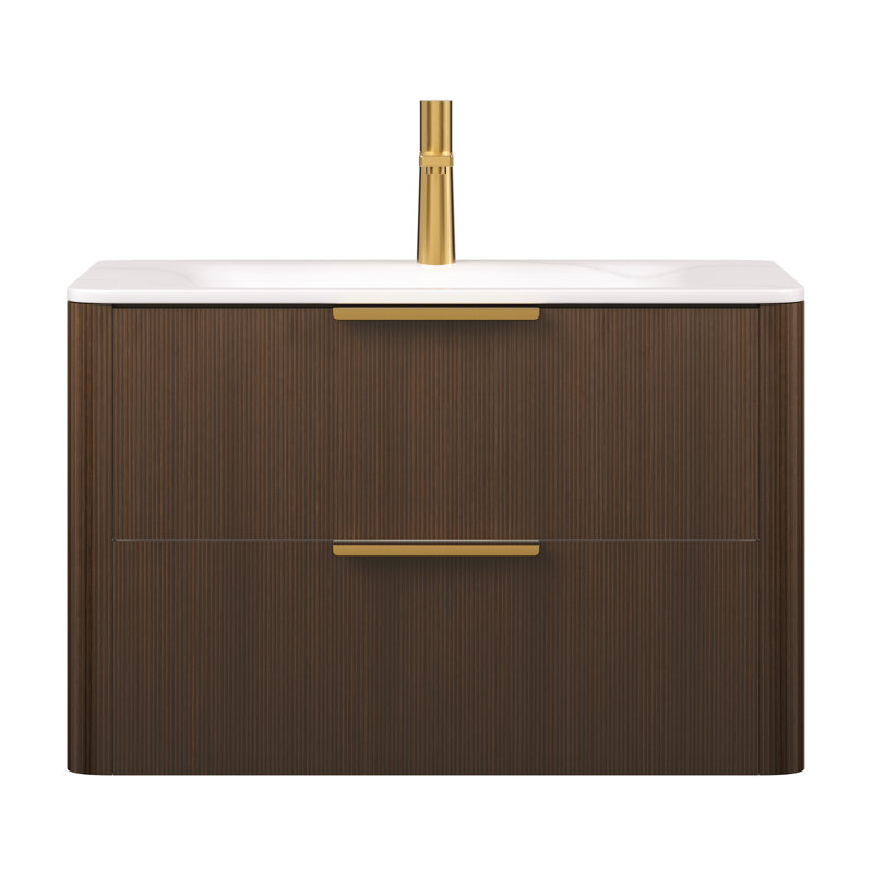 Meuble-lavabo Krueger, Noyer