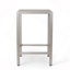 Table de bar d'extérieur en aluminium avec plateau en verre 43 po