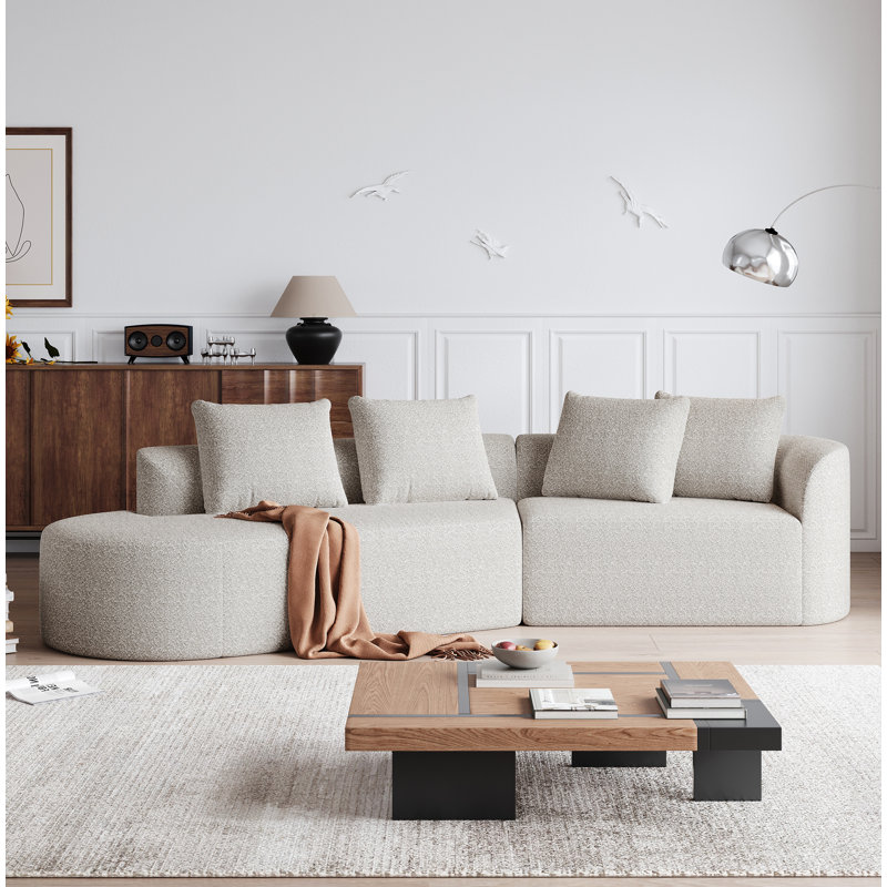 Canapé modulaire surdimensionné et rembourré Modern, Kaki