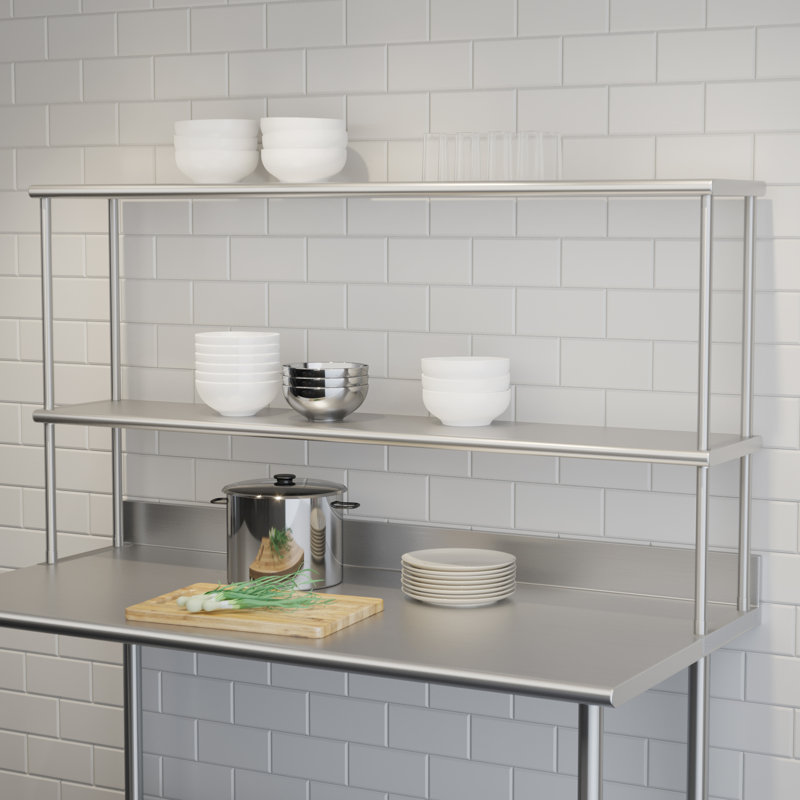 Stainless Steel 60" Double Overshelf for Kitchen Storage
