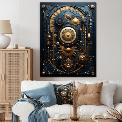 «Esoteric Knowing In Teal and Gold» sur impression sur toile