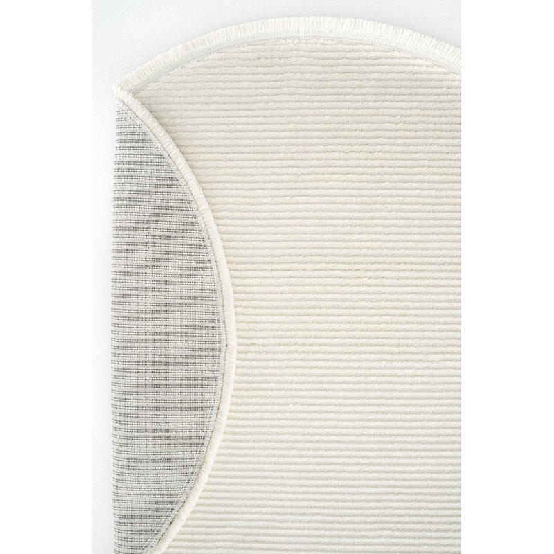 Round Reyanna Solid Colour Machine Made Indoor / Outdoor Area Rug, Round 100cm