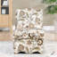 Chaise de salle à manger en flanelle, brun charmant, accent floral, assise rembourrée en flanelle peu encombrante, coussin moelleux, magnifique - brun-2104541397