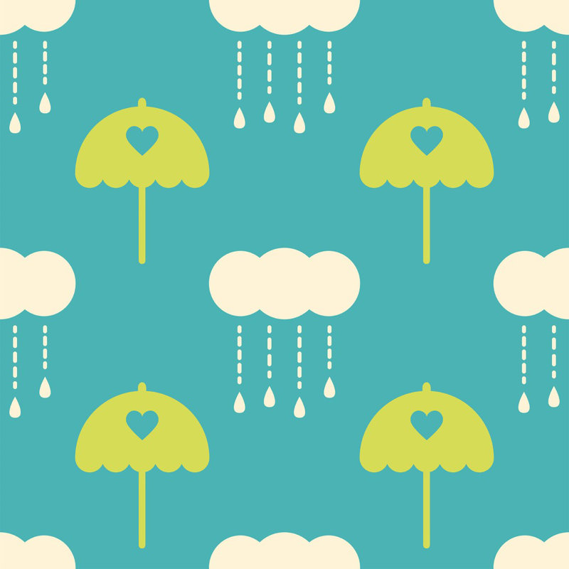 Rouleau de papier peint adhésif Supriya Raindrops L 8,5 pi x l 24 po