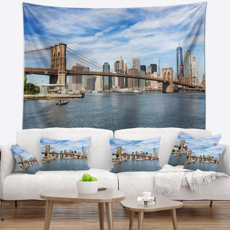 Tapisserie du pont de Brooklyn, H 78 po x l 92 po