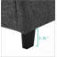 Lit plateforme tapissier Squares Matériaux robustes et durables, modernes et simples, écologiques