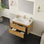 Meuble-lavabo flottant ultra-fin à contreplaqué avec tiroirs, vasque de salle de bain Zara-195713350-195713352