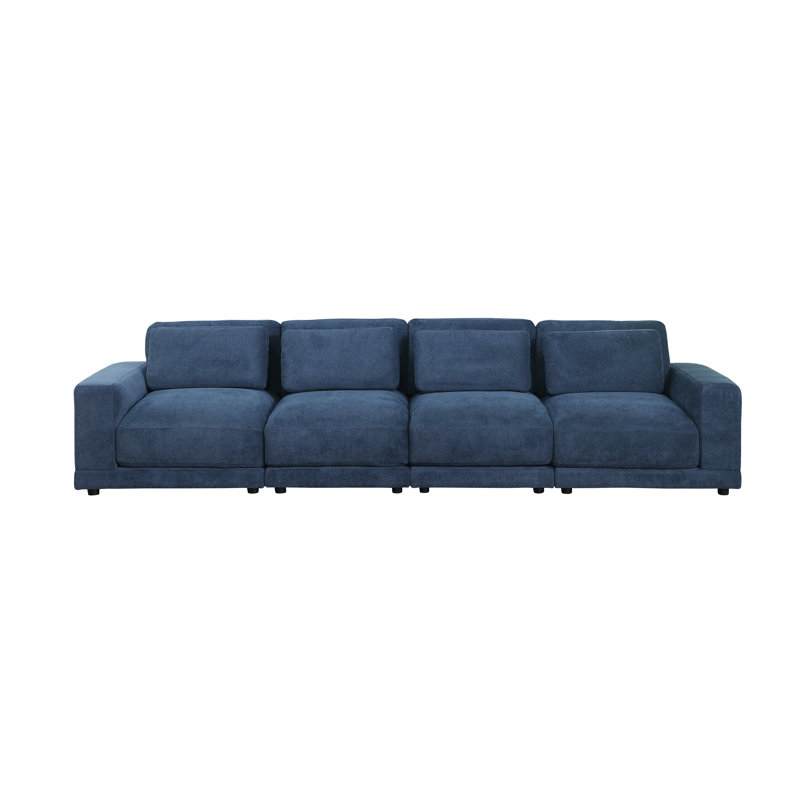135" Upholstered Sofa, Blue