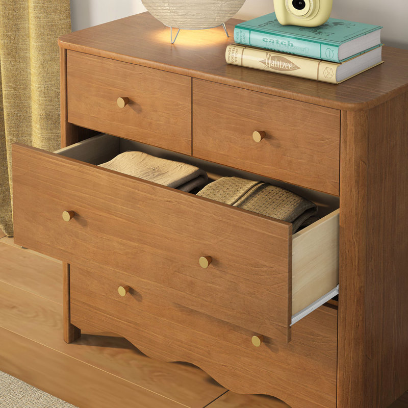 Sutton 4 Drawer Dresser, Pecan, Pecan