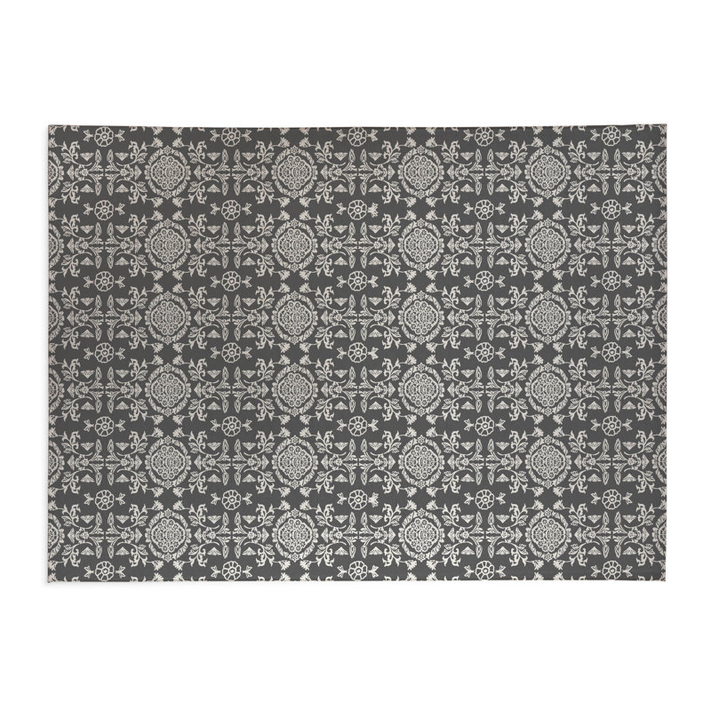 Tapis de cuisine Aubry, Rectangle 7 pi x 5 pi, Gris anthracite