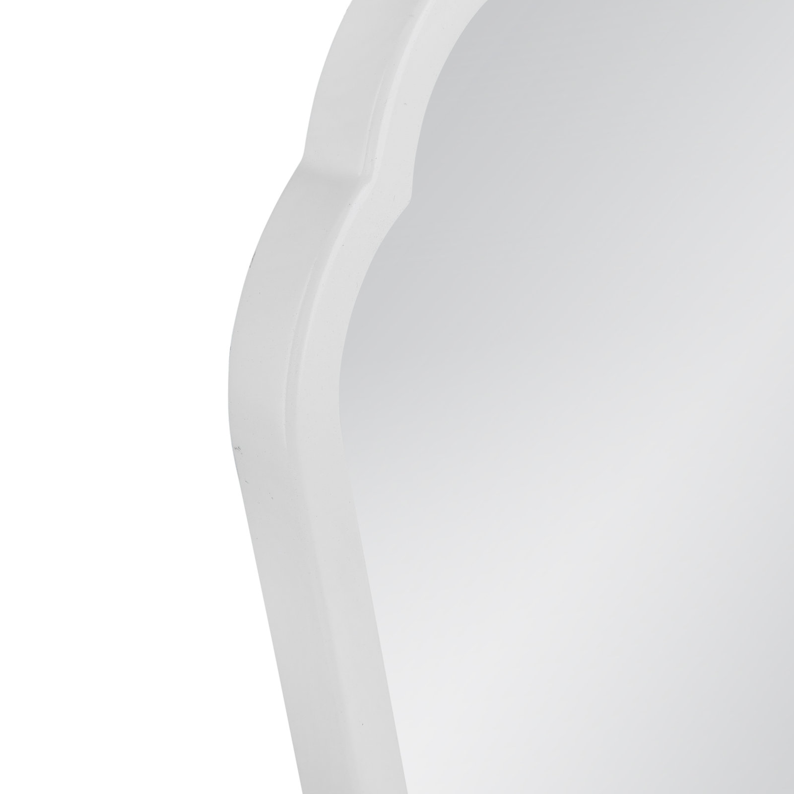 Baltic Wood Scalloped Wall Mirror, White