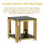 Table de bout carrée en verre à deux niveaux avec plateau de rangement pour le salon de la chambre à coucher Trennedy-1303433984