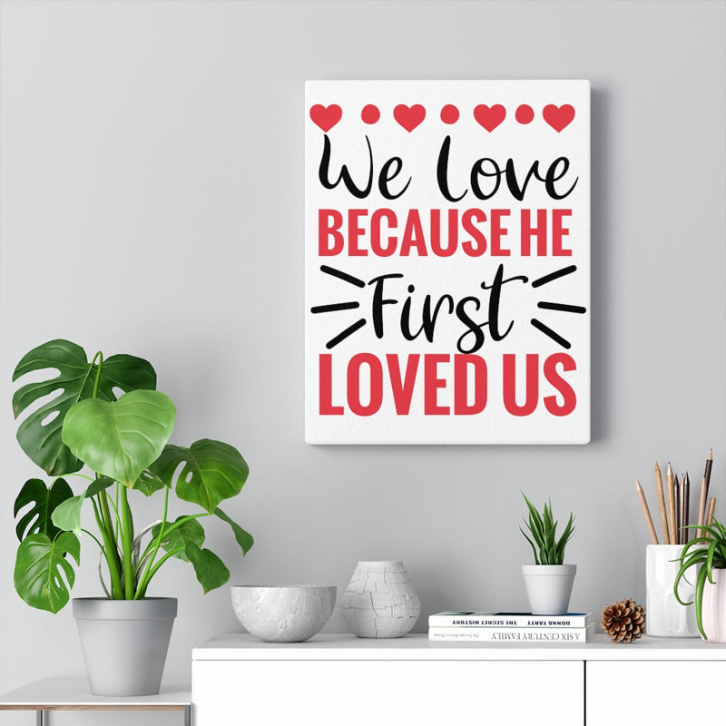 First Loved Us - Wrapped Canvas Print, 36cm H x 28cm W