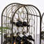 Coffret à vin en fer forgé pour 45 bouteilles avec serrure, fini bronze antique, belle facture, 46,4 cm (l) x 36,3 cm (p) x 132 cm (h), support en bronze - agencement efficace.