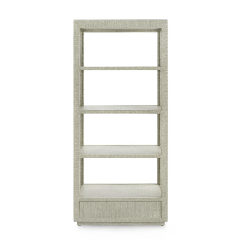 Camilla Bookcase, Moss Gray Tweed