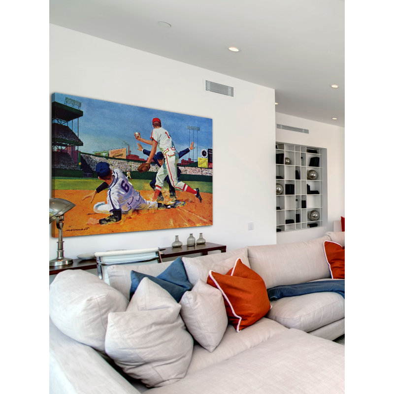 The Umpire Was A Rookie by Paul Nonnast - Wrapped Canvas Painting, 102 cm H x 152 cm W x 4 cm D