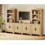 Garde-manger modulaire avec 4 portes, armoire de rangement ouverte en bois de 74,2 po de hauteur, garde-manger Farmhouse avec tablette réglable pour la salle à manger, le salon, le chêne-914814049
