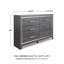 Commode double 6 tiroirs Layeska