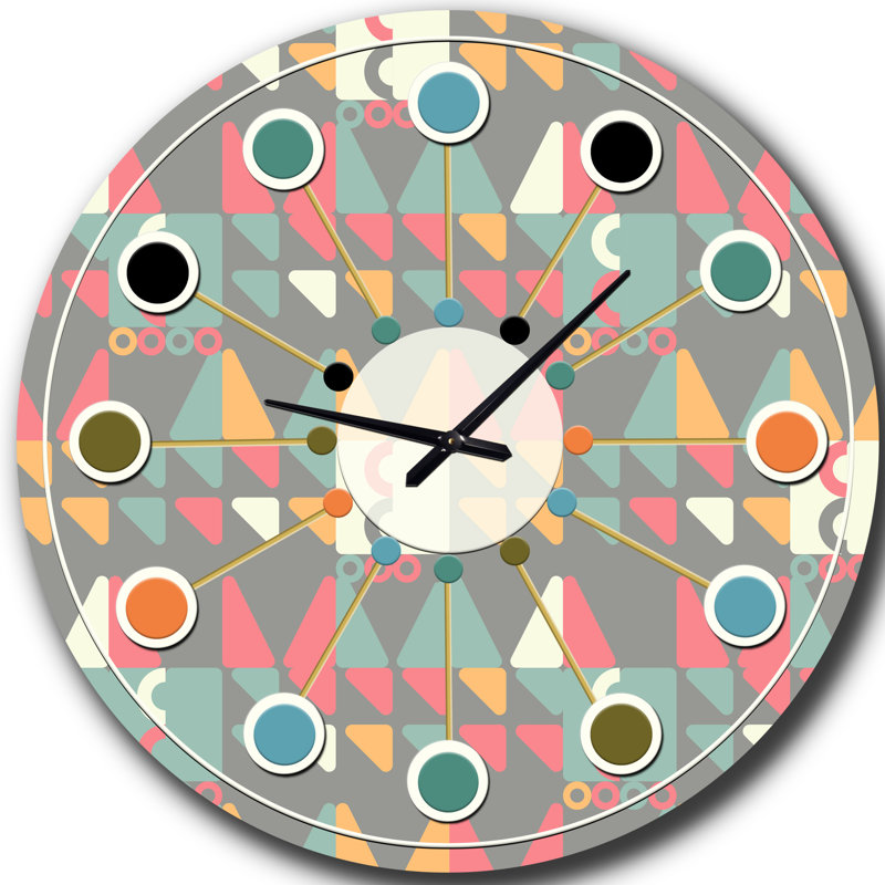 Horloge murale rétro Mid-Century, Moyenne
