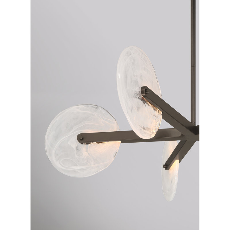5 - Light Chandelier, Mediterranean Bronze