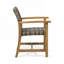 Ensemble de 2 chaises de salle à manger d'extérieur en bois d'acacia